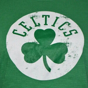 CELTICS NBA Green White Shamrock Youth Large 14/16